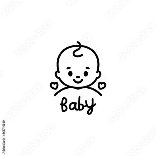 Cute baby logo