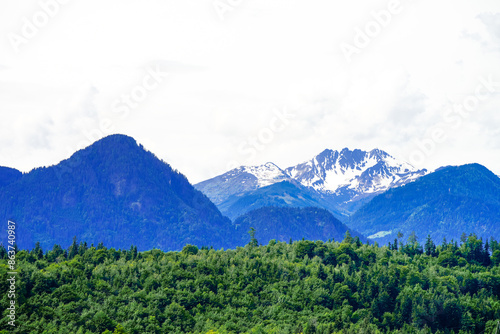 Wallpaper Mural View of the snow-capped mountains near Moosen.
 Torontodigital.ca