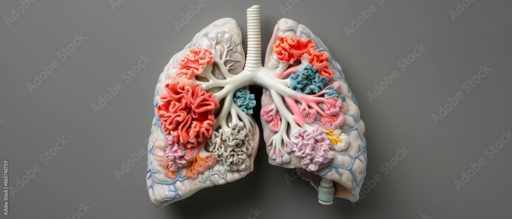Fototapeta premium Human Lungs Model Close Up.