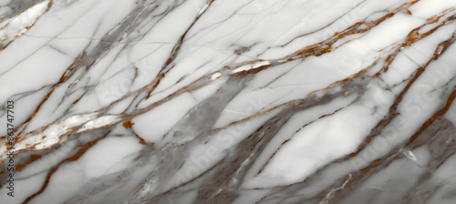 Panel kuchenny z motywem Abstract white marble background with brown and gray color, Natural patterns for design art. Generative AI.