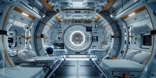 Cutting-Edge Life Support Systems for Futuristic Space Habitat on Distant Exoplanet. Concept Space Technology, Life Support Systems, Futuristic Habitat, Exoplanet Exploration, Cutting-Edge Innovation