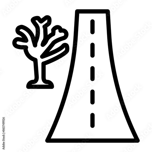 Roadside Vector Line Icon design