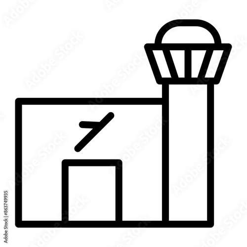 Airport Vector Line Icon design