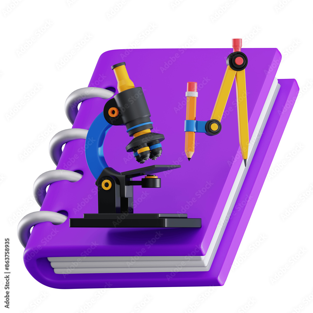 Fototapeta premium science book 3d icon