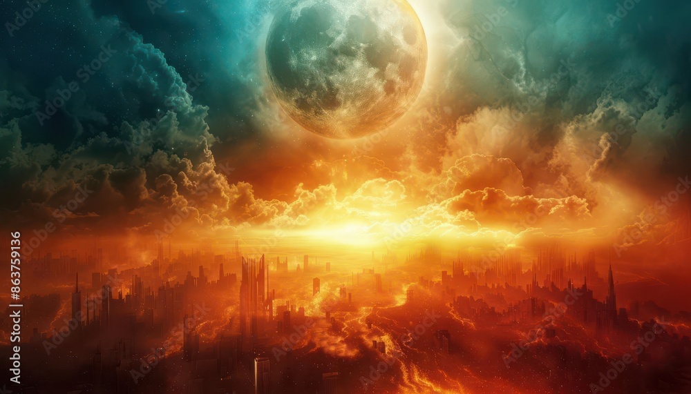 A unique background depicting the end of days A unique background depicting the end of days