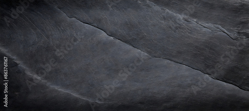 Panel kuchenny z motywem Dark grey black slate background or texture. Generative AI.
