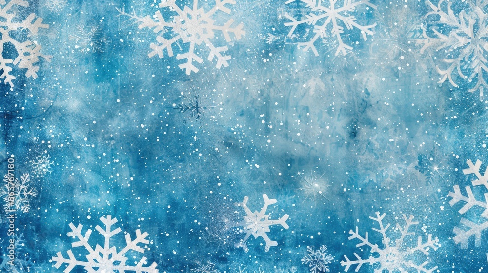 Snowflake themed background for winter or holiday designs Snowflake themed background for winter or holiday designs