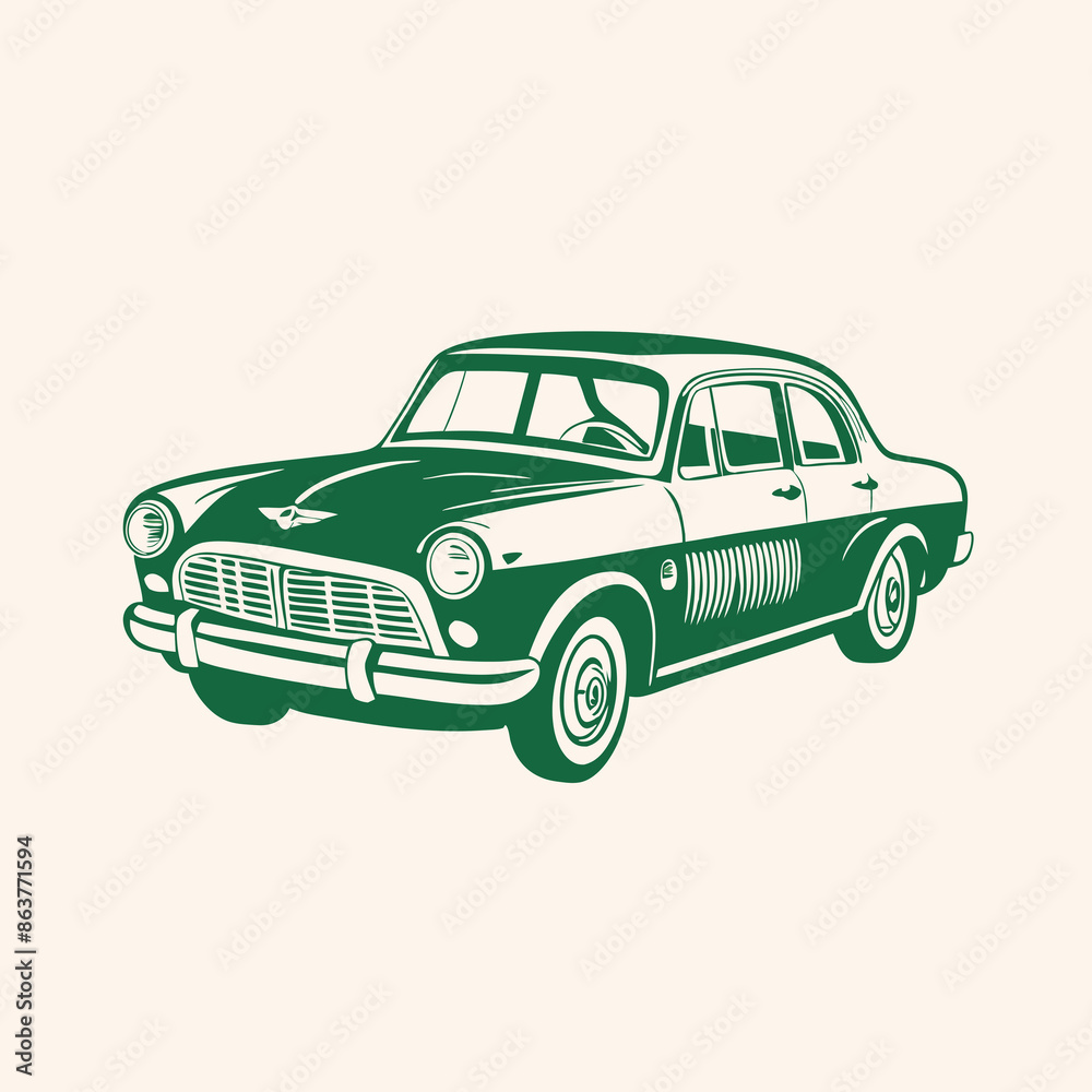 Obraz premium retro car vector