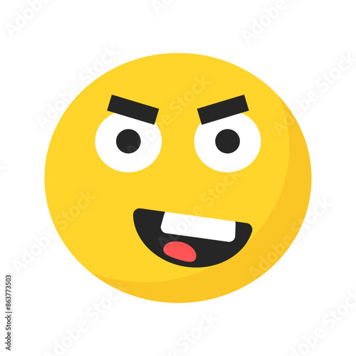 Emoji happy emoticon yellow pink red face confuse funny symbol illustration smile