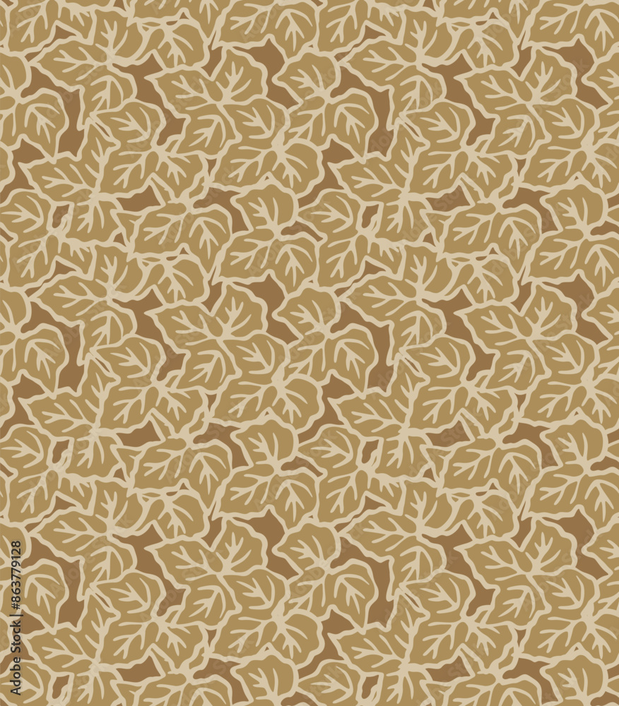 Japanese Overlap Wild Leaf Vector Seamless Pattern Japanese Overlap Wild Leaf Vector Seamless Pattern
