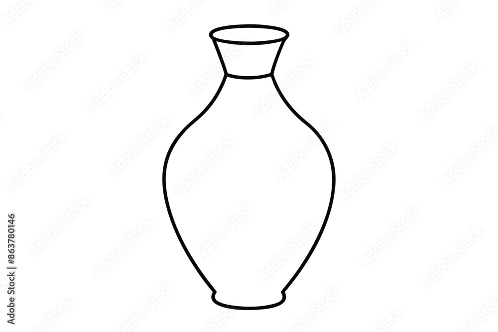 Vase line art vector illustration Vase line art vector illustration