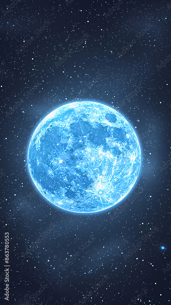 Fototapeta premium Moon and stars in the sky