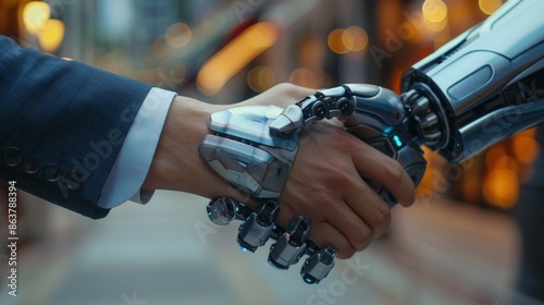 Human Handshaking with a Robotic Arm