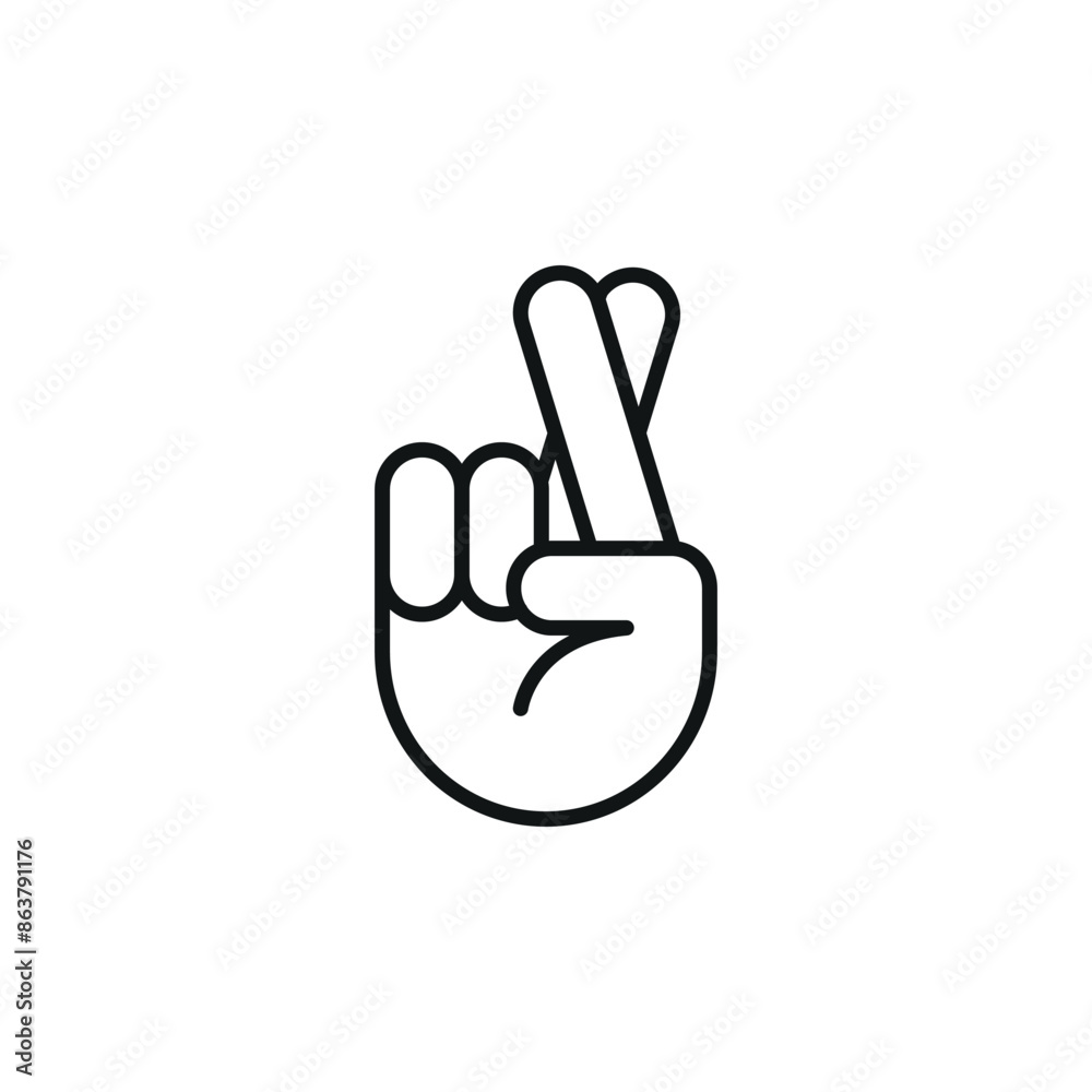 Fingers Crossed Icon. Simple fingers crossed icon for social media, app, and web design. Vector illustration. Fingers Crossed Icon. Simple fingers crossed icon for social media, app, and web design. Vector illustration.