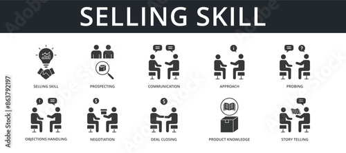 Selling Skills Icon Set