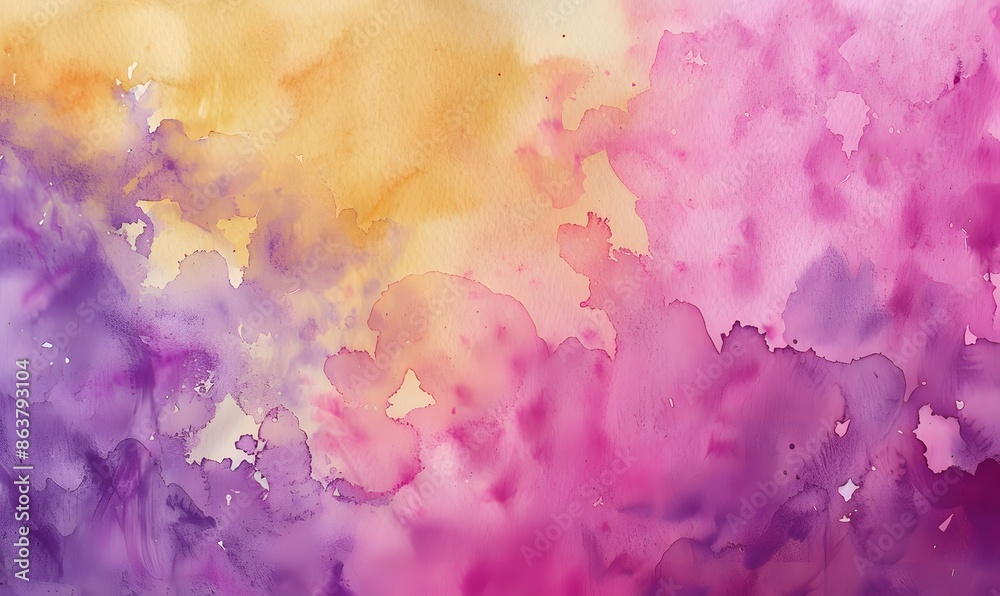 Abstract pink and purple watercolor background, Generative AI 