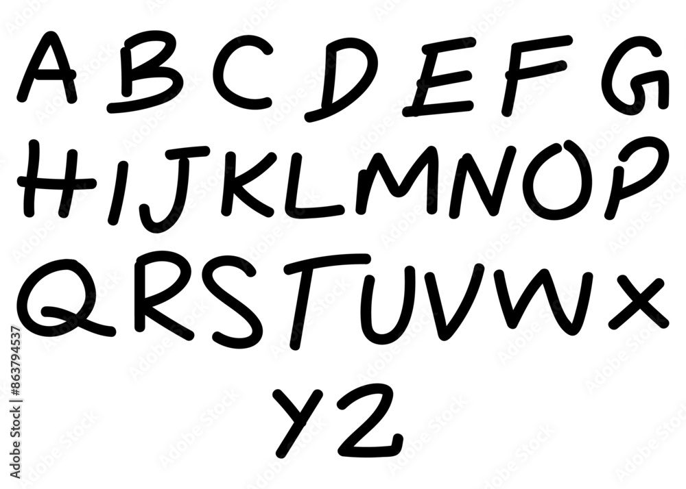Hand-drawn alphabet letters set. Brush painted characters. Isolated on transparent background. Hand-drawn alphabet letters set. Brush painted characters. Isolated on transparent background.