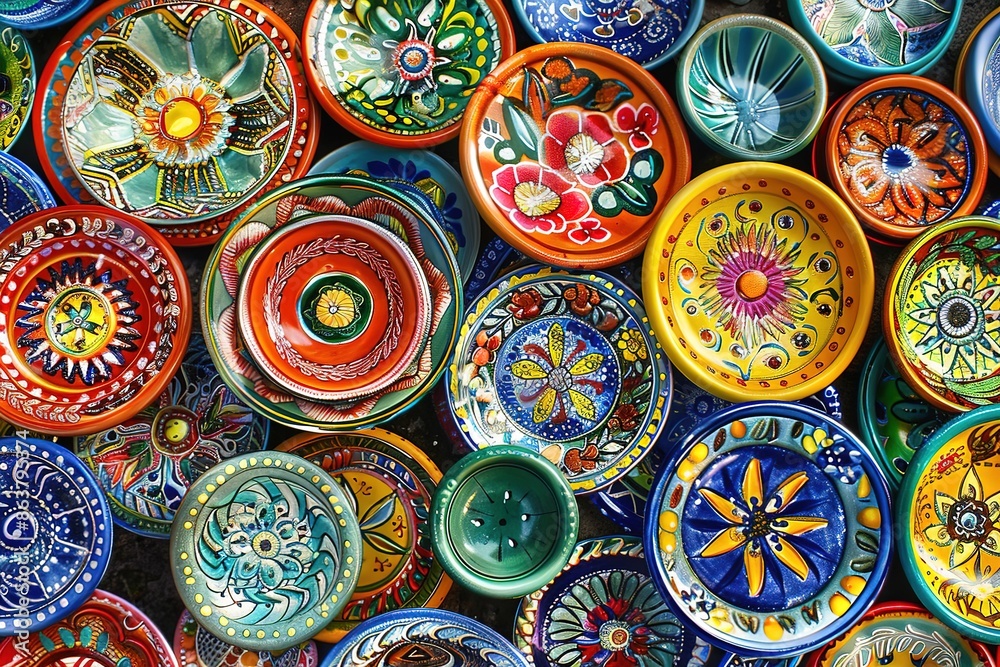 Turkish colorful ceramics on the Istanbul Grand Bazaar Turkish colorful ceramics on the Istanbul Grand Bazaar