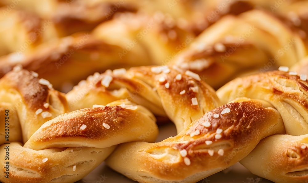 Golden Twisted Pretzels, Generative AI Golden Twisted Pretzels, Generative AI