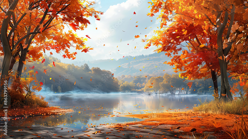 sunset in autumn forest landscape wallpaper sunset in autumn forest landscape wallpaper