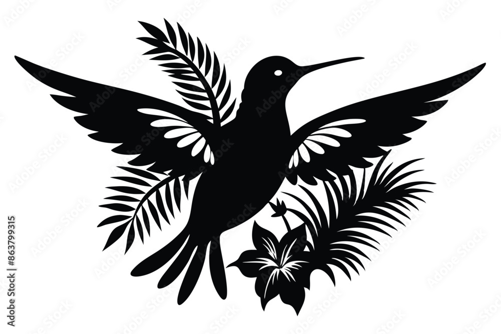Hummingbird silhouette illustration Hummingbird silhouette illustration
