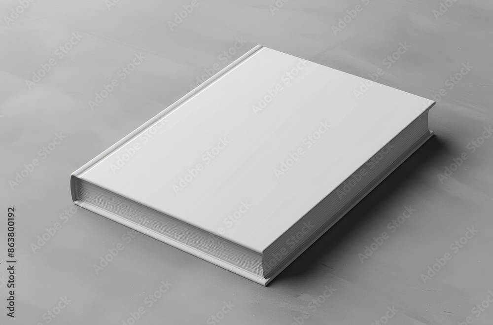 White Blank Hardcover Book on Marble Surface White Blank Hardcover Book on Marble Surface