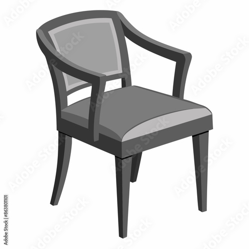 gray chair clipart cartoon Illustration drawing