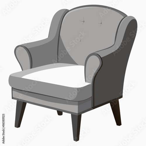 gray chair clipart cartoon Illustration drawing