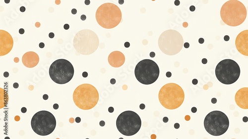 Polka-dot pattern with classic, timeless neutral colors
