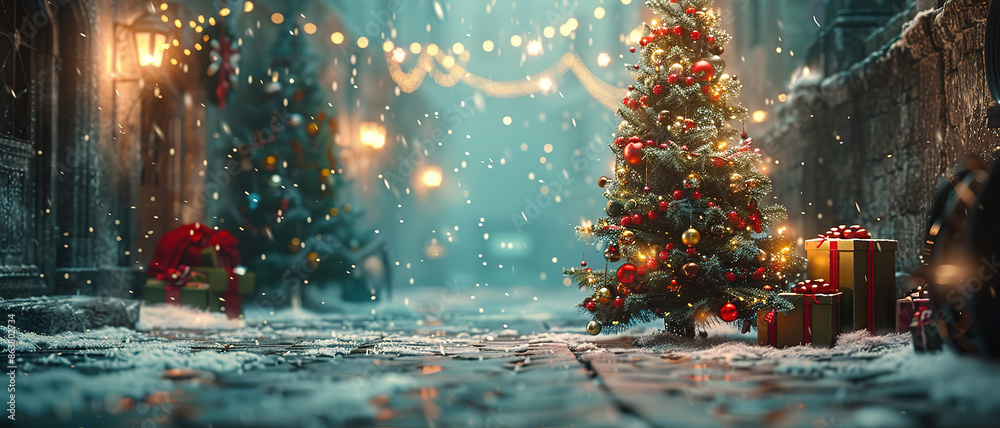 christmas tree and lights christmas tree and lights