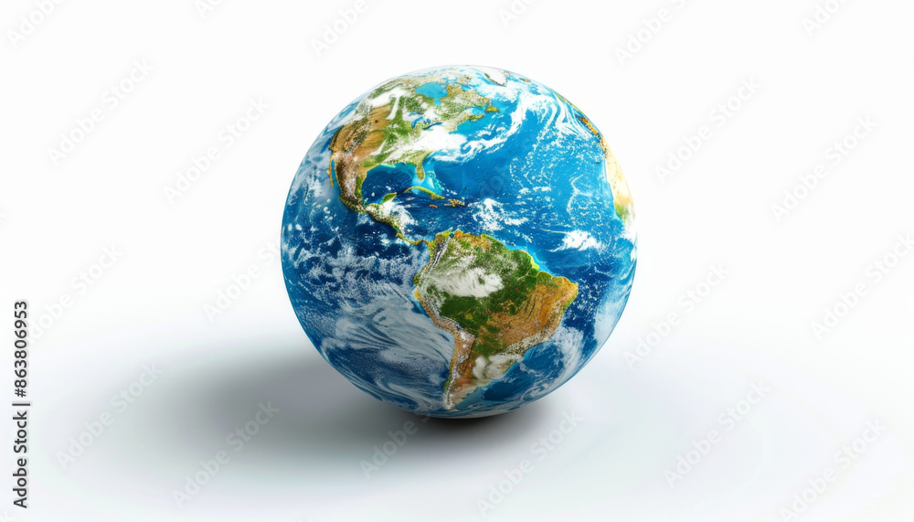 Earth Globe on White Background Earth Globe on White Background