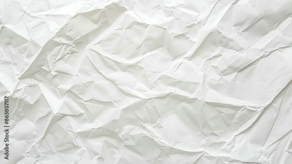 White crumpled paper background White crumpled paper background