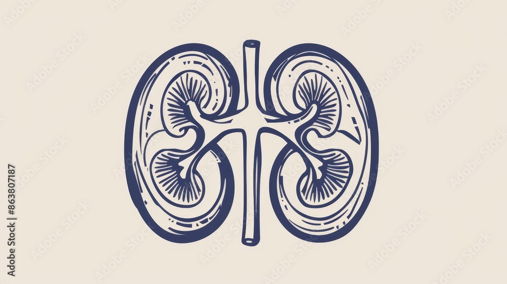 The urinary system is isolated in this modern rendering of a kidney sketch. Urology and nephrology are related to the renal system. The urinary system is isolated in this modern rendering of a kidney sketch. Urology and nephrology are related to the renal system.