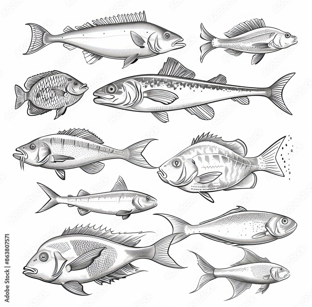 The place to find modern sea and ocean sketches, including tuna, blue marlin, anglerfish and puffer fish, flounder, herrings and moray eels, flying gurnards, perch and swordfish. The place to find modern sea and ocean sketches, including tuna, blue marlin, anglerfish and puffer fish, flounder, herrings and moray eels, flying gurnards, perch and swordfish.