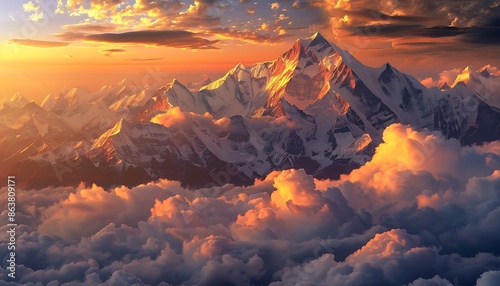 sunset over the mountains