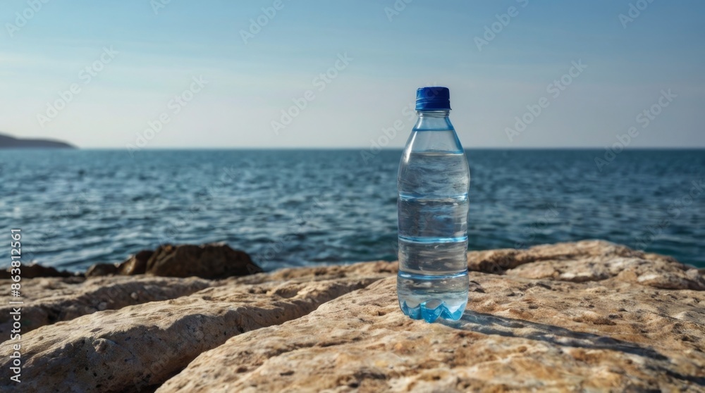 Bottle of Water at Seaside Bottle of Water at Seaside
