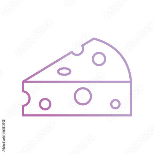 cheese icon with white background vector stock illustration