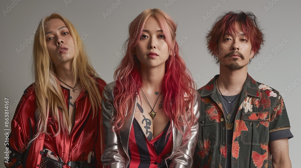 Japanese Band Portrait in Studio Setting Japanese Band Portrait in Studio Setting