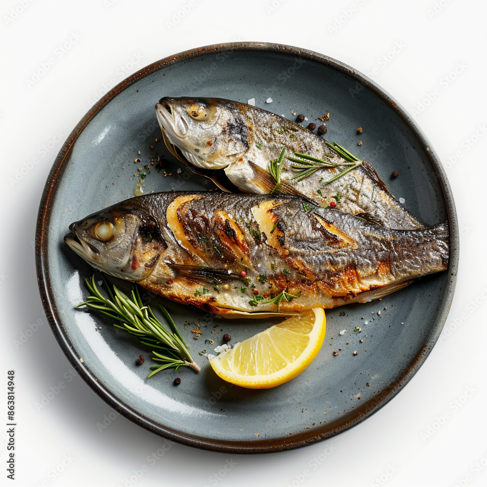 A Culinary Delight Against Stone Background A Culinary Delight Against Stone Background