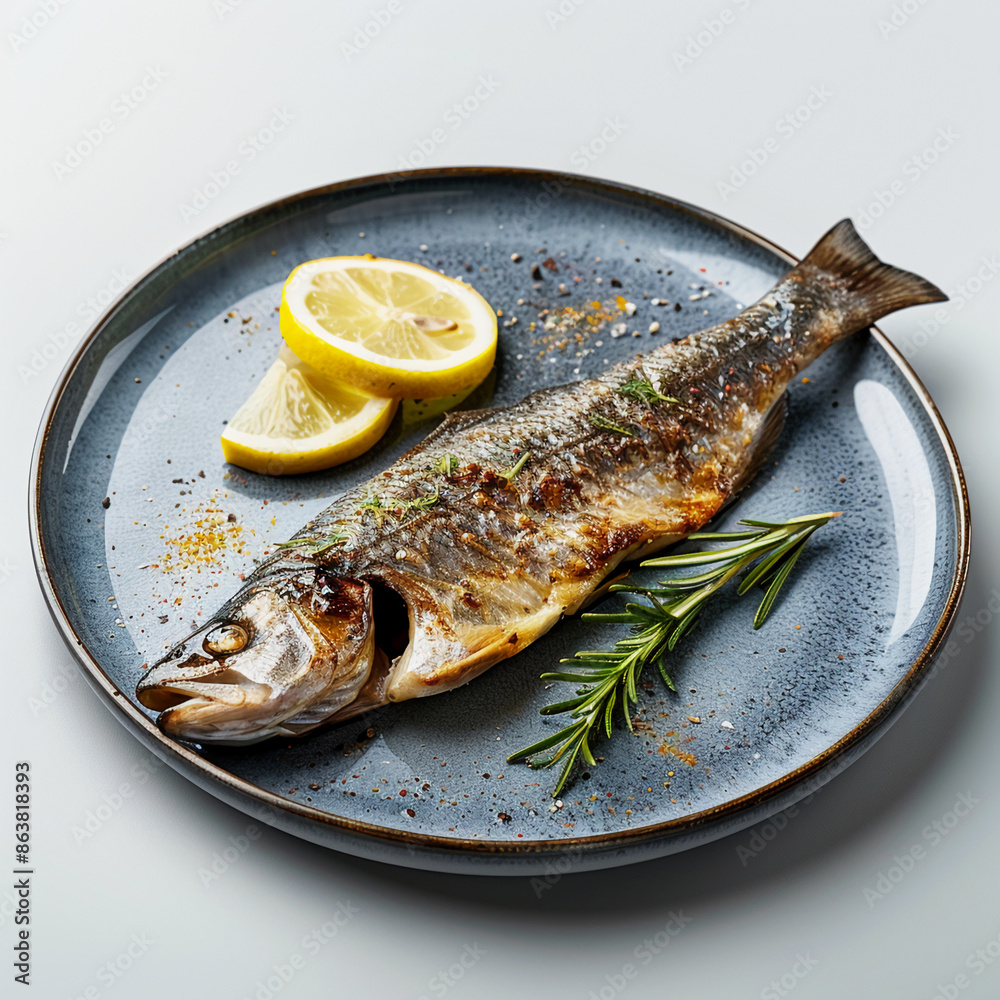 A Culinary Delight Against Stone Background A Culinary Delight Against Stone Background