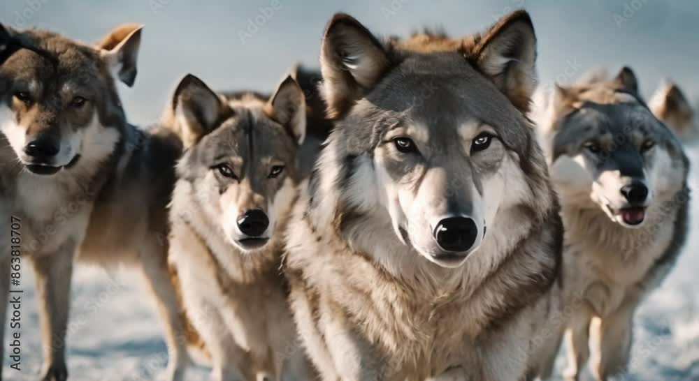 A Wolf Pack in Forest A Wolf Pack in Forest