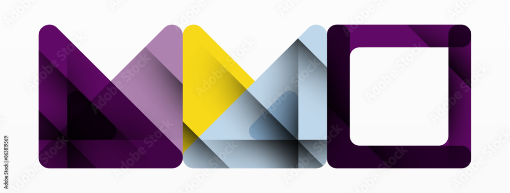 Fototapeta premium Business triangle and squares vector abstract background. Vector Illustration For Wallpaper, Banner, Background, Card, Book Illustration, landing page