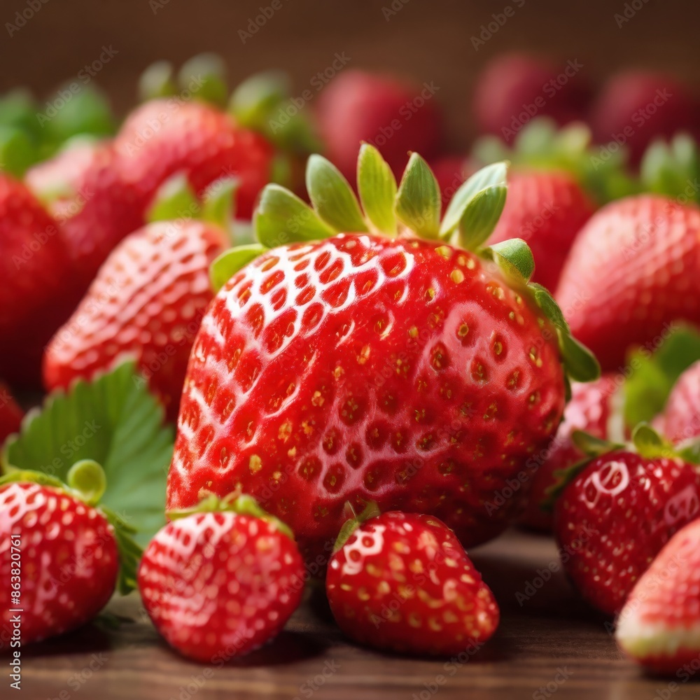 strawberries on white background strawberries on white background