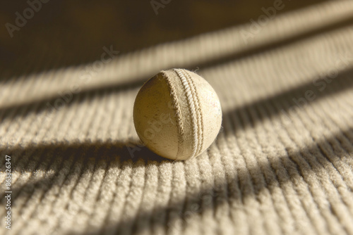 Cricket ball in studio sett...