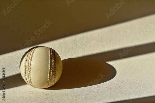 Cricket ball in studio sett...