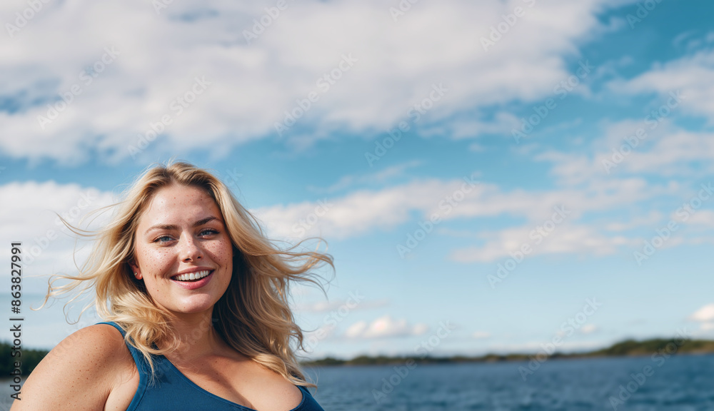 Portrait of gorgeous young plus size woman Portrait of gorgeous young plus size woman
