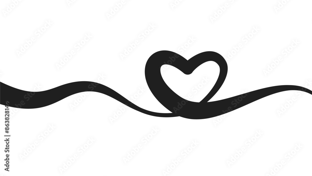 Fototapeta premium love heart lineart background. heart doodle line art drawing. love doodle. lineart drawing heart background. line art love sign. simple heart line art drawing. Hearts Continuous One Line Drawing.