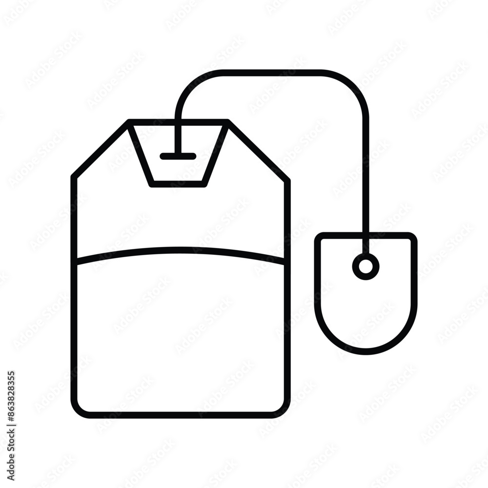 tea bag icon with white background vector stock illustration tea bag icon with white background vector stock illustration