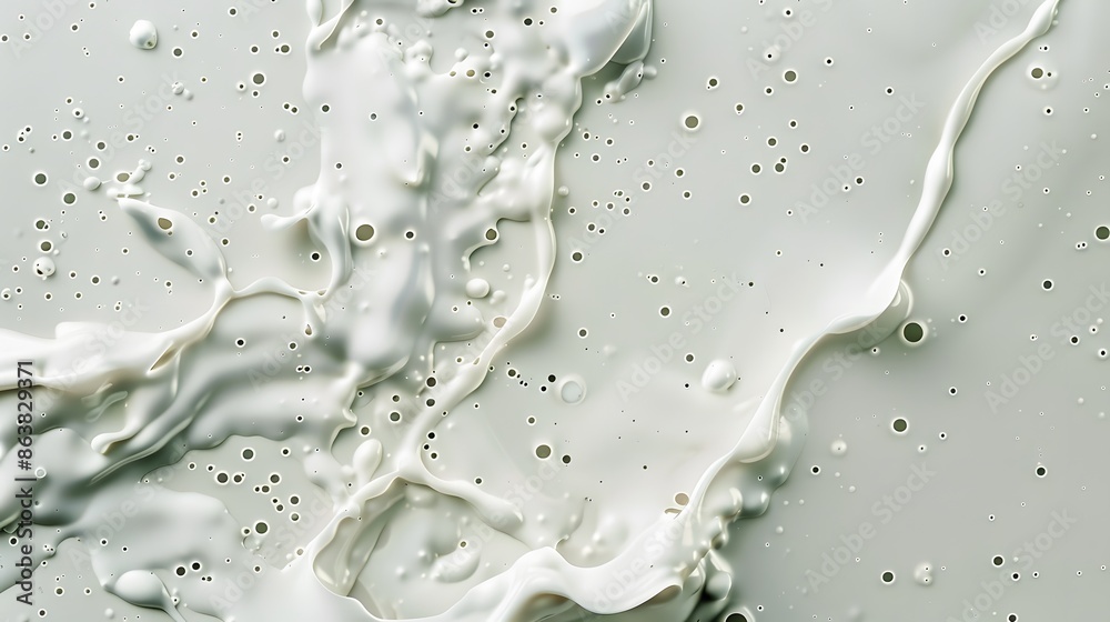A white dark liquid with an admixture similar to acrylic boils, splashes and shimmers A white dark liquid with an admixture similar to acrylic boils, splashes and shimmers