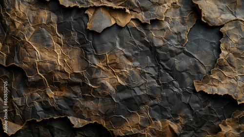 Paper texture with burnt edges and char marks for a dramatic effect
